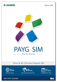 PAYG SIM 店頭販売版イメージ